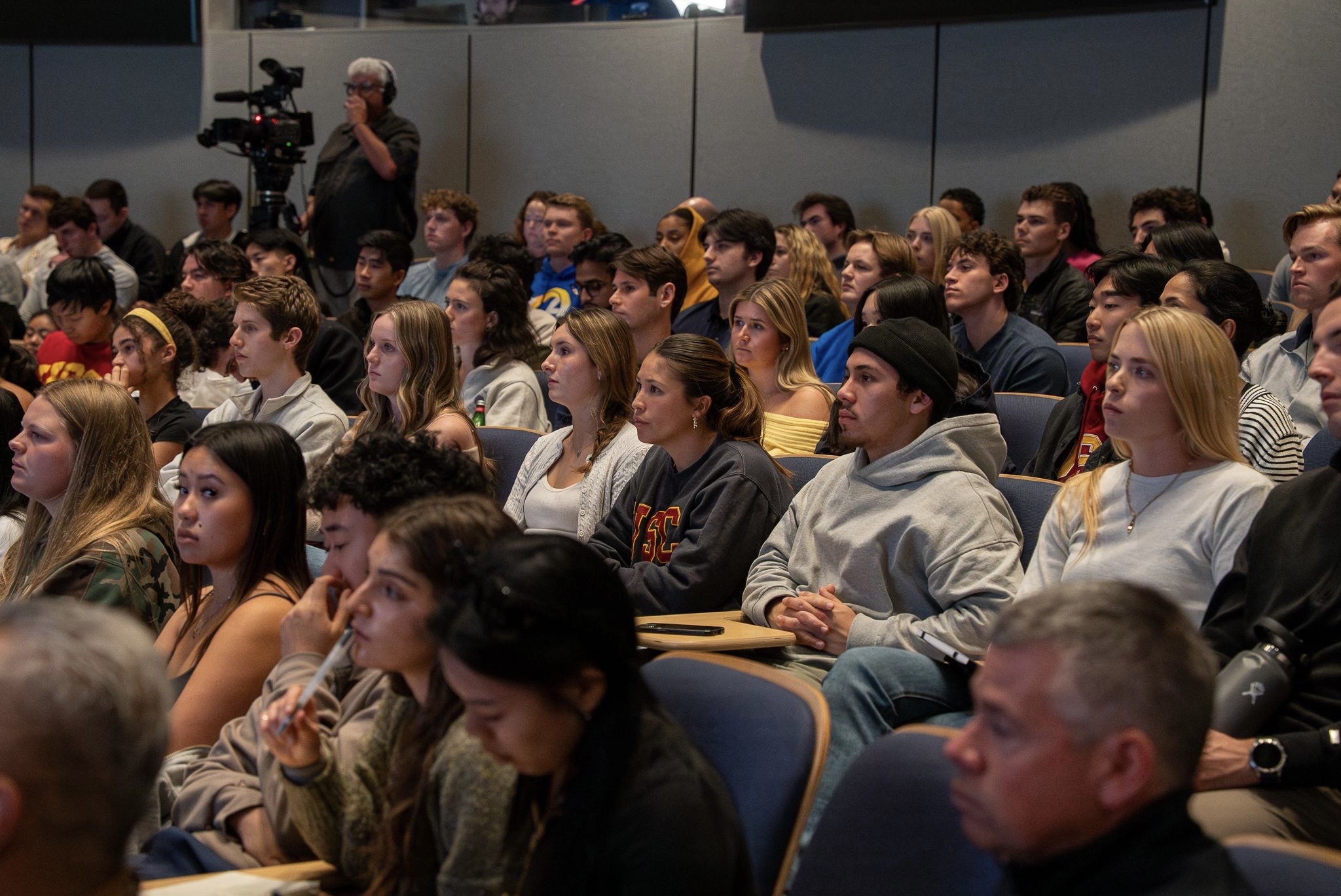 USC students completely transfixed during the Game is Life Pete Carroll lecture
